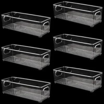 Produktbild von Kühlschrank Aufbewahrungsboxen 6-teilig für Obst und Gemüse mit stapelbaren transparenten Behältern