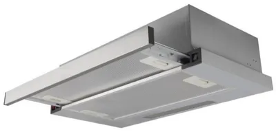 Immagine prodotto di PKM cofano piatto KHU-60EB Cofano estrattore da 60 cm a pannello estensibile in acciaio inox