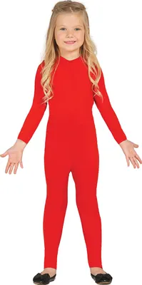 Produktbild von Sportlicher Karneval Body Rot Abenteuer Held Kinder Ganzkörperanzug Kostüm Langer Ärmel Bunter Spielanzug Fasching Outfit Spaß Komfort Ideal Bewegung, Größe: 9 - 12 Jahre Farbe: Rot