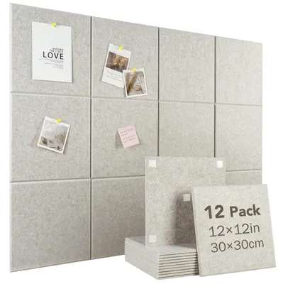 Obrázek produktu pro 120 x 90 cm Modulární nástěnka z filce – 12 kusů, alternativa k korkové nástěnce