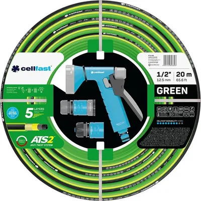 Produktbild von Cellfast Grün Ats 1/2" Gartenschlauch 20M + Sprinkleranlage