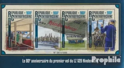 Produktbild von Briefmarken Zentralafrikanische Republik 2016 Mi 6030-6033 Kleinbogen (kompl. Ausgabe) postfrisch Hindenburg LZ129