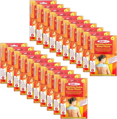 Produktbild von 20 Stück Wundmed Nackenpflaster | Waermepflaster Nacken Pflaster | Schmerzpflaster Wärmetherapie | Wellnesspflaster Schulter | Wärmepad Rücken