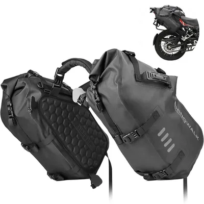 Produktbild von Motorrad Satteltasche 48L (24L*2) Wasserdicht Schwarz