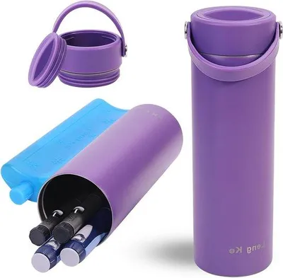 Produktbild von Kühltasche mit Akku, 48h, lila, Reisekoffer für Medikamente