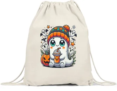 Produktbild von Süßes Geister-Design Turnbeutel Halloween Kürbis Herbst Geist niedlich