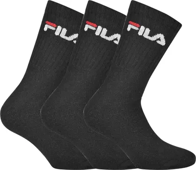 Produktbild von Fila - Tennis Socks 3-Pack - Schwarze Sportsocken
