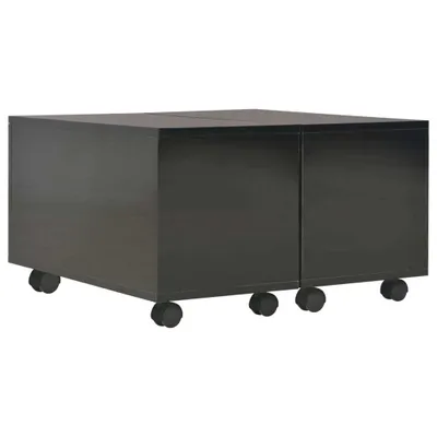 Produktbild von vidaXL Couchtisch Hochglanz-Schwarz 60x60x35 cm Holzwerkstoff