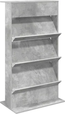 Zdjęcie produktu dla Regał na gazety z półką Betonowy szary 70 x 41 x 126 cm