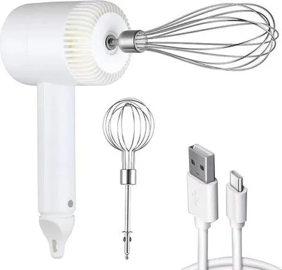 Obrázek produktu pro Bezdrátový ruční mixér s 3 rychlostmi, dobíjecí přes USB, na pečení chleba a šlehání mléka