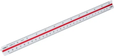 Produktbild von Dreikantmaßstab 312 30cm weiß Packung mit 10 Stück