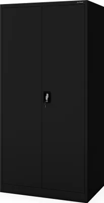 Produktbild von Metallschrank für Büro und Werkstatt JAN D600 900 x 1850 x 600 mm schwarz