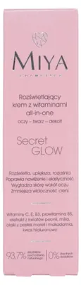 Productafbeelding van Miya Cosmetics Secret Glow, rozjasnende crème met vitamines, 30 ml