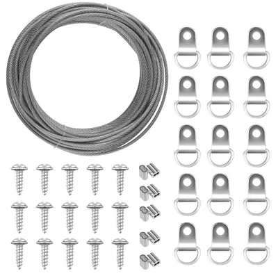 Aufhängeset 2 mm x 10 m Edelstahldraht mit Zubehör
