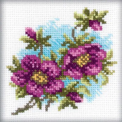 Productafbeelding van RTO Kruisstikset "Nieswurz" H176, telpatroon, 10x10 cm
