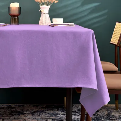Immagine prodotto di Tovaglia lavanda, 145 x 300 cm, antimacchia, aspetto simile al lino, realizzata in poliestere