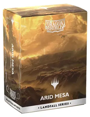 Produktbild von Dragon Shield MTG Landfall Arid Mesa Matte Dual-Hüllen, 100 Stück