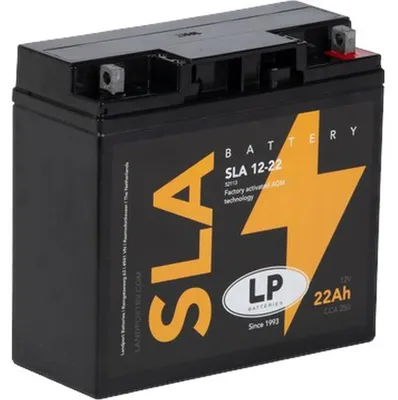 Productafbeelding van AGM-accu, 12V, 22Ah, geschikt als startaccu voor motorfietsen, model MS SLA 12-22
