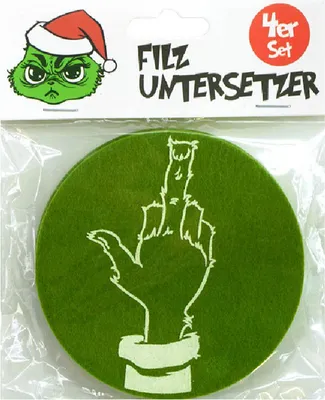 Produktbild von Muffel Untersetzer 4er SET Filz 10x10x0,5cm