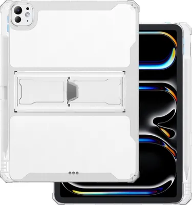 Produktbild von Für Apple iPad Pro 13 2024 Schock Hybrid TPU PC Hülle Cover Case Transparent