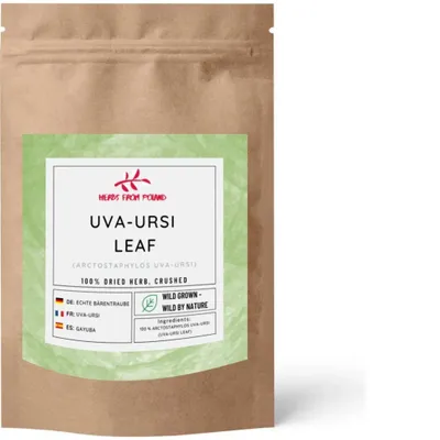 Produktbild von Herbs from Poland Bärentraubenblätter – Unterstützt Harnwege & Blase, Natürlich antibakteriell, Traditionelle Kräutermedizin, 100% Natürlich – 1000g