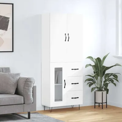 Produktbild von vidaXL Highboard Weiß 69,5x34x180 cm Holzwerkstoff