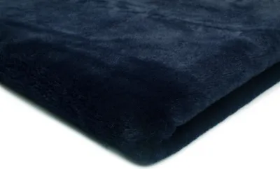 Immagine prodotto di Pelliccia sintetica su un solo lato, blu navy 50 x 160 cm