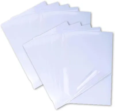 Imagen del producto de Papel adhesivo transparente A4, 10 hojas, autoadhesivo, compatible con impresoras de inyección de tinta y láser