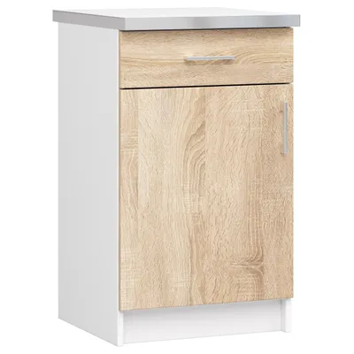 Zdjęcie produktu dla Szafka kuchenna z blatem LIMA Biała, Dąb Sonoma 1 szuflada 82x50x44,5 cm