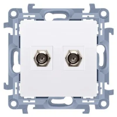 Immagine prodotto di Presa 2 x modulo SAT "F" Simon 10 bianco