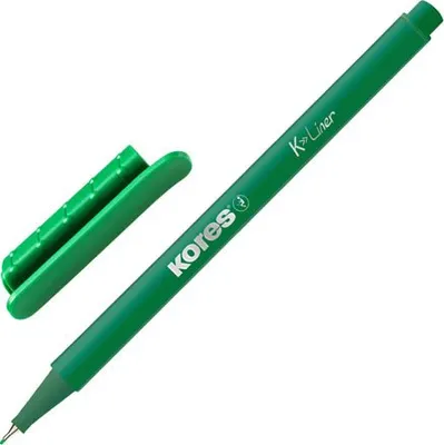 Obrázok produktu pre Kores FL28104, 12 kusov, Zelená, Tenký hrot, Zelená, Šedá, Kolo, 0,4 mm