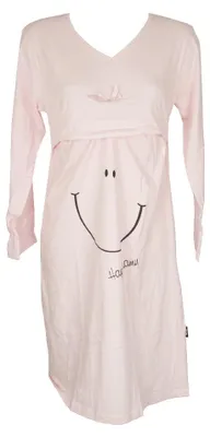 Produktbild von Damen Nachthemd Cotome Langarm V Stillen HAPPY PEOPLE 3261, XXL, Cotone 95%,Elasthan 5%