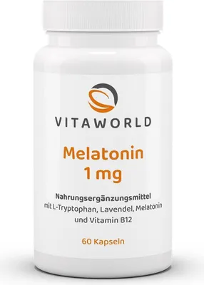 Produktbild von Melatonin Kapseln 1 mg, 60 St KAP