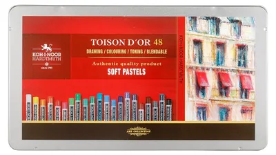 Produktbild von 48er Set runde weiche Künstler- Softpastelle