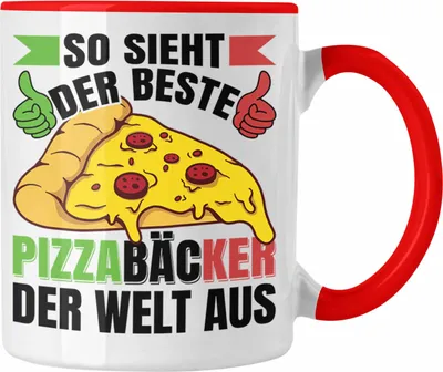 Produktbild von Trendation - Pizzabäcker Geschenk Tasse Lustiger Spruch Geschenkidee Pizza-Bäcker (Rot)