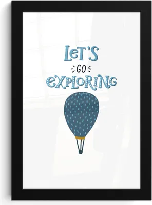 Produktbild von MuchoWow® MuchoWow® Gerahmtes Poster Heißluftballon - Zitat - Kind - Jungen - Mädchen - Baby 20x30 cm - Poster mit zchwarzem Bilderrahmen - Drucken - Bilder Poster im Rahmen