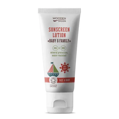 A product shot of a sunscreen lotion tube.