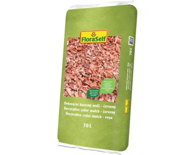 Obrázek produktu pro Mulč dekorační barevný FloraSelf červený 70 l