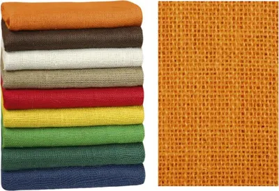 Zdjęcie produktu dla Dekoracyjna płachta jutowa – 1,3 m x 3 m – pomarańczowa