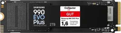 Produktbild von SSD 2TB Samsung M.2 PCI-E NVMe Gen4 990 EVO Plus retail