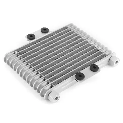Zdjęcie produktu dla 13-rzędowa uniwersalna chłodnica oleju silnikowego do motocykli, zamiennik chłodnicy, pojemność 125–250 cm³, kolor srebrny