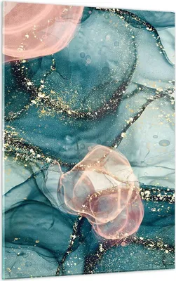 Produktbild von Bilder auf glas - Einteilig - Flüssigkeit Gold Rosa - 50x70cm - Glasbilder - Wandbilder - Bilder - zum Aufhängen bereit - Wanddekoration aus Glas - Glas Bilder - Wandbild auf Glas - GPA50x70-4817