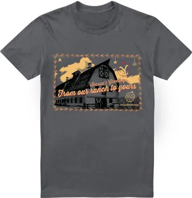 Produktbild von Yellowstone - "Seasons Greetings From The Yellowstone" T-Shirt für Herren - weihnachtliches Design TV13428 (S) (Holzkohle)