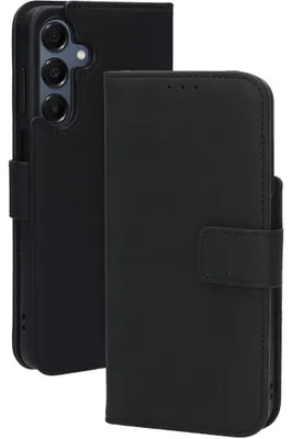 Produktbild von Mobiparts Wallet Handyhülle für Samsung Galaxy A16 MagSafe Hülle Echtes Leder Klapphülle Geldbörse - Schwarz
