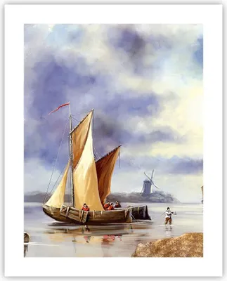 Produktbild von Poster - Poster ohne Rahmen - Fischer Schiff Fan - 40x50 cm - Wand Bild - Wanddeko - Wandbilder - Kunstposter - Wandposter - Bilder - Kunstdruck - Wanddekoration - Wandbild - P2XPA40x50-4318