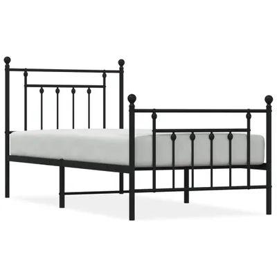 Immagine prodotto di vidaXL Struttura letto con testiera e pediera in metallo nero 80x200 cm