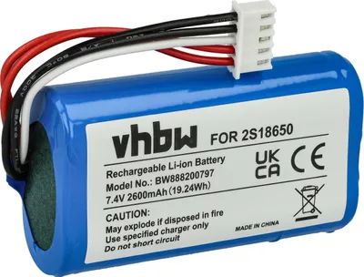Produktbild von vhbw Akku kompatibel mit Anker SoundCore Boost Lautsprecher Boxen Speaker (2600 mAh, 7,4 V, Li-Ion)