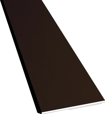 Produktbild von 10x 6m  | PVC Fensterleiste 30mm | mit Lippe | Farbe = Schokobraun | Abschlussleiste Flachleiste Zierleiste Kunststoffleiste Fenster Montage