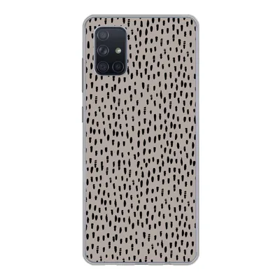 Produktbild von MuchoWow® Handyhülle Schutzhülle Hülle für Samsung Galaxy A71 Polka dots - Braun - Schwarz Silikon Softcase Handy Hülle - Kartenbesitzer