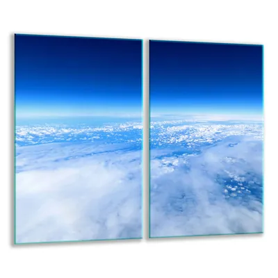 Produktbild von Herdabdeckplatten 2 teilig 30x52 Glaskeramikfeld Abdeckung Glas Himmel